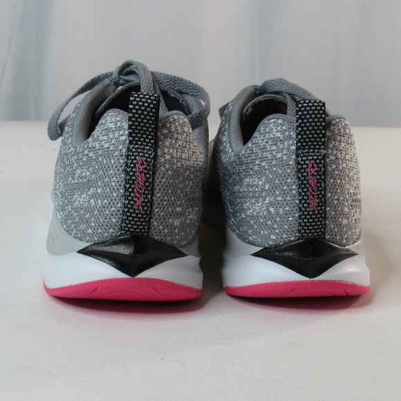 Skechers Flex Comfort Womens Shoes Air Cooled Memory Foam Size 8 Grey/Hot Pink - Picture 4 of 10